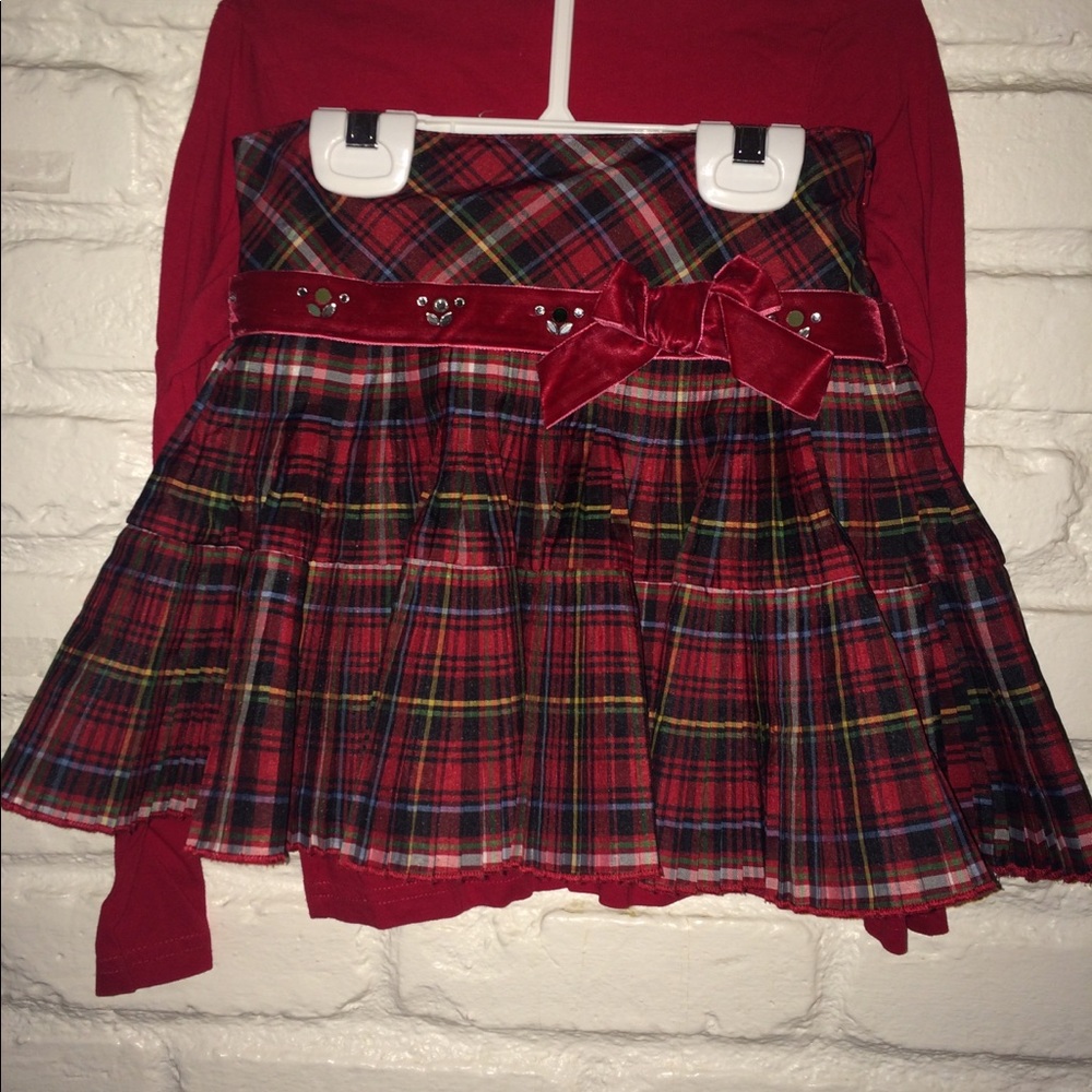 Holiday plaid skit and two tops